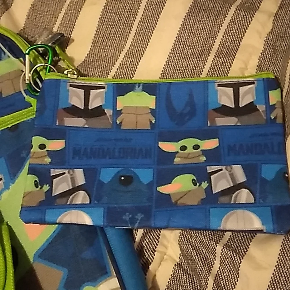 Grogu Star Wars Disney Boys Backpack with extras. Insulated lunch bag,